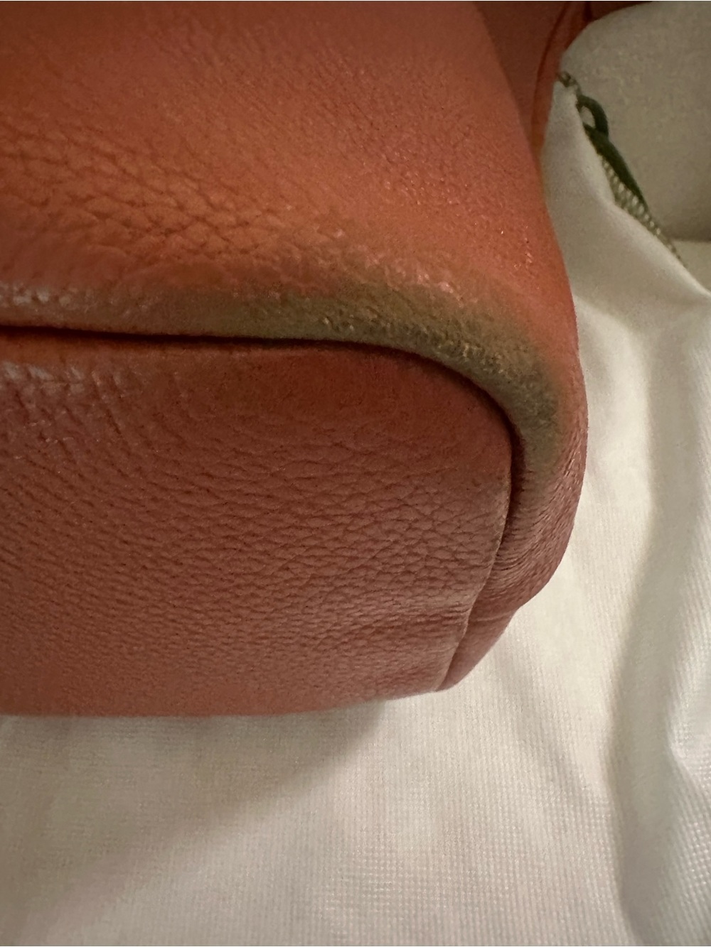 Vintage Longchamp Orange Leather Pliage Tote Bag and Dust Bag - Picture 10 of 11